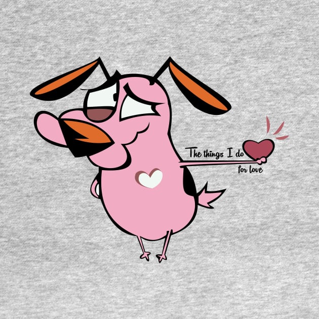 Cowardly dog T-Shirt by JunkiePrintDesign